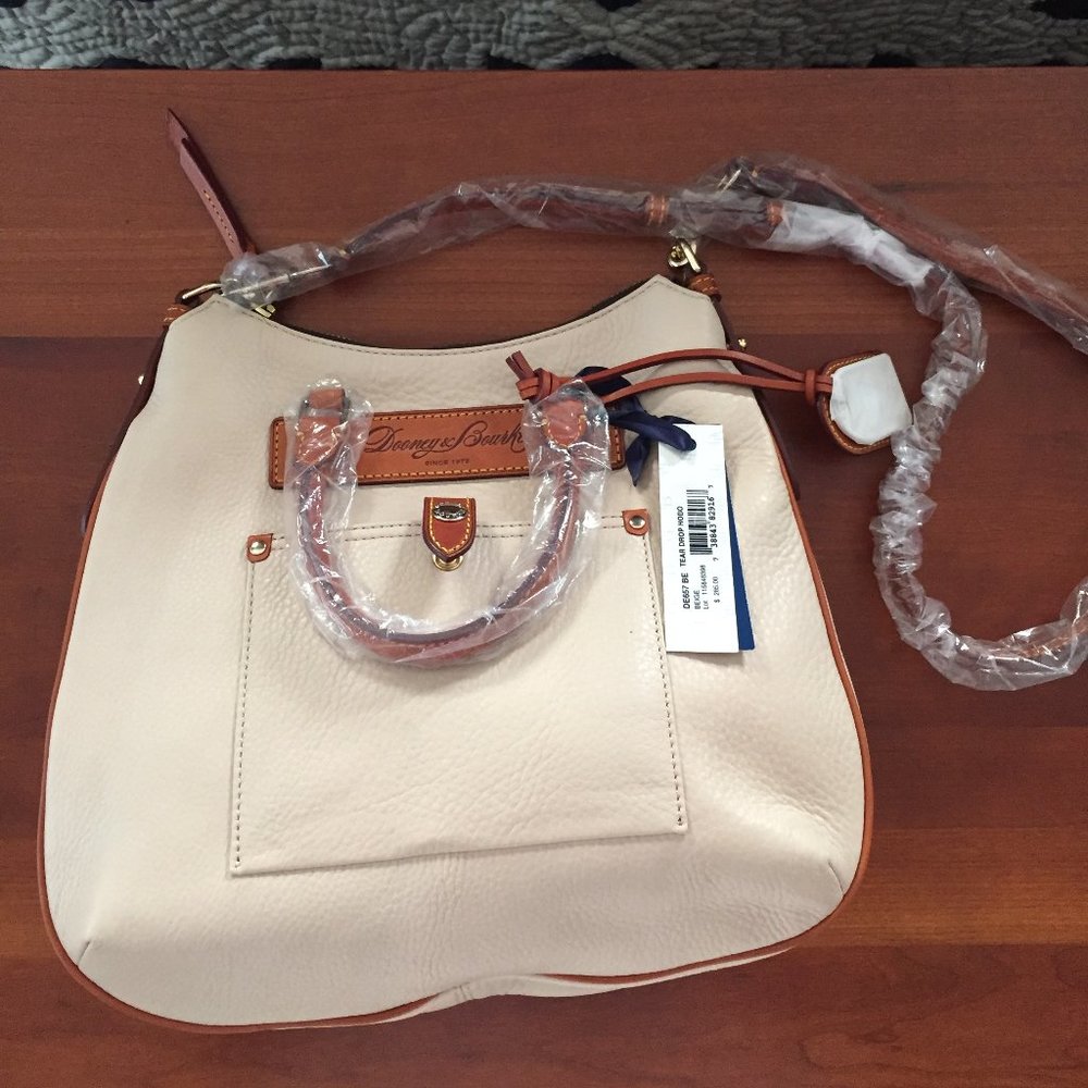 NWT DOONEY & BOURKE TEAR DROP BEIGE HOBO BAG